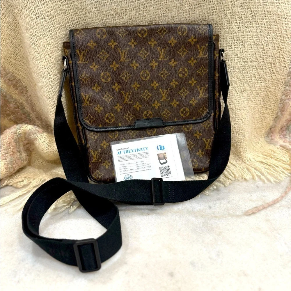 Louis Vuitton Monogram Messenger Bag in Brown and Black